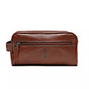 NECESSAIRE MASCULINA EM COURO MARROM - WHISKY